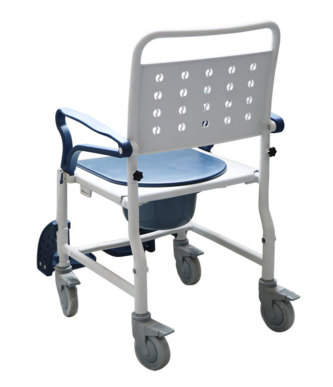 3 in 1 Shower Commode Wheelchair: Blue: MHCMWC–BE