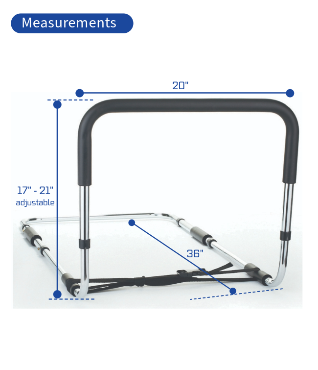 Bed Assist Rail – MOBB, 250 lb, Anti-Slide Grip, Safety Straps, Tool-Free Install