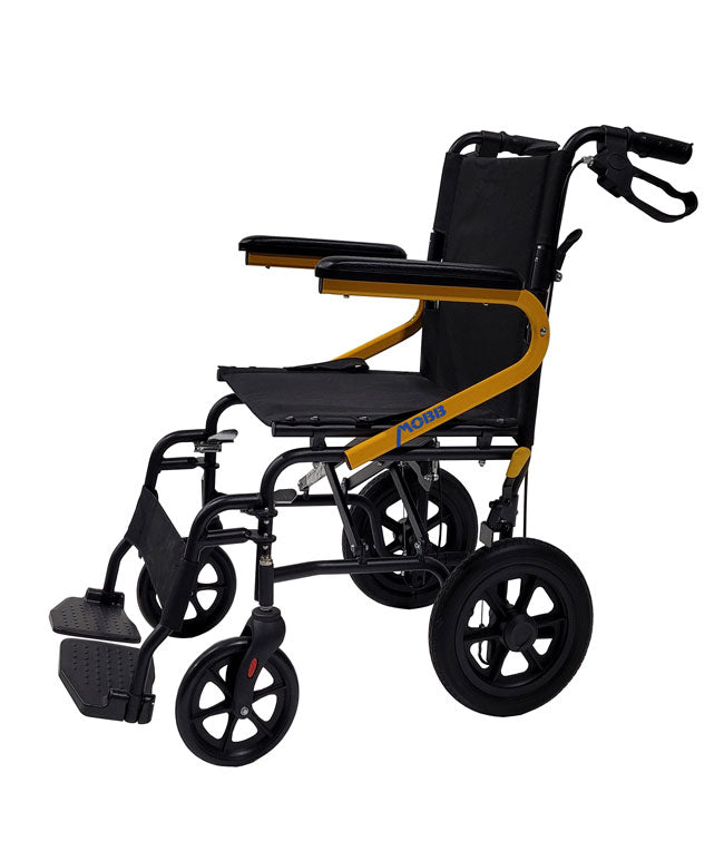 Mobb Transport Chair – 18" Seat, 12" Rear Mag Wheels, 300 lb