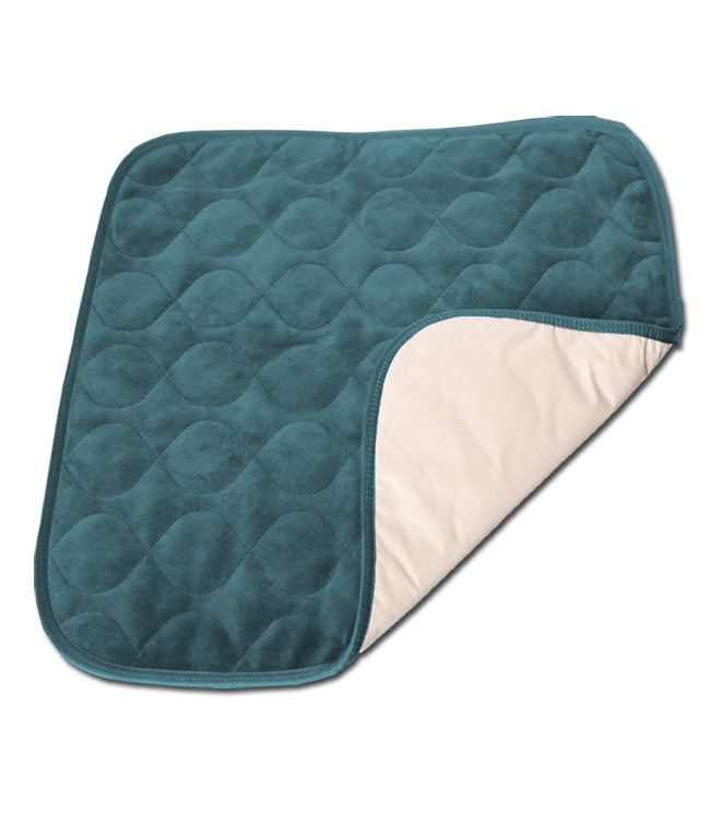 MOBB Velvet Chair Protector Pad – Green, 20" x 20", Waterproof & Washable