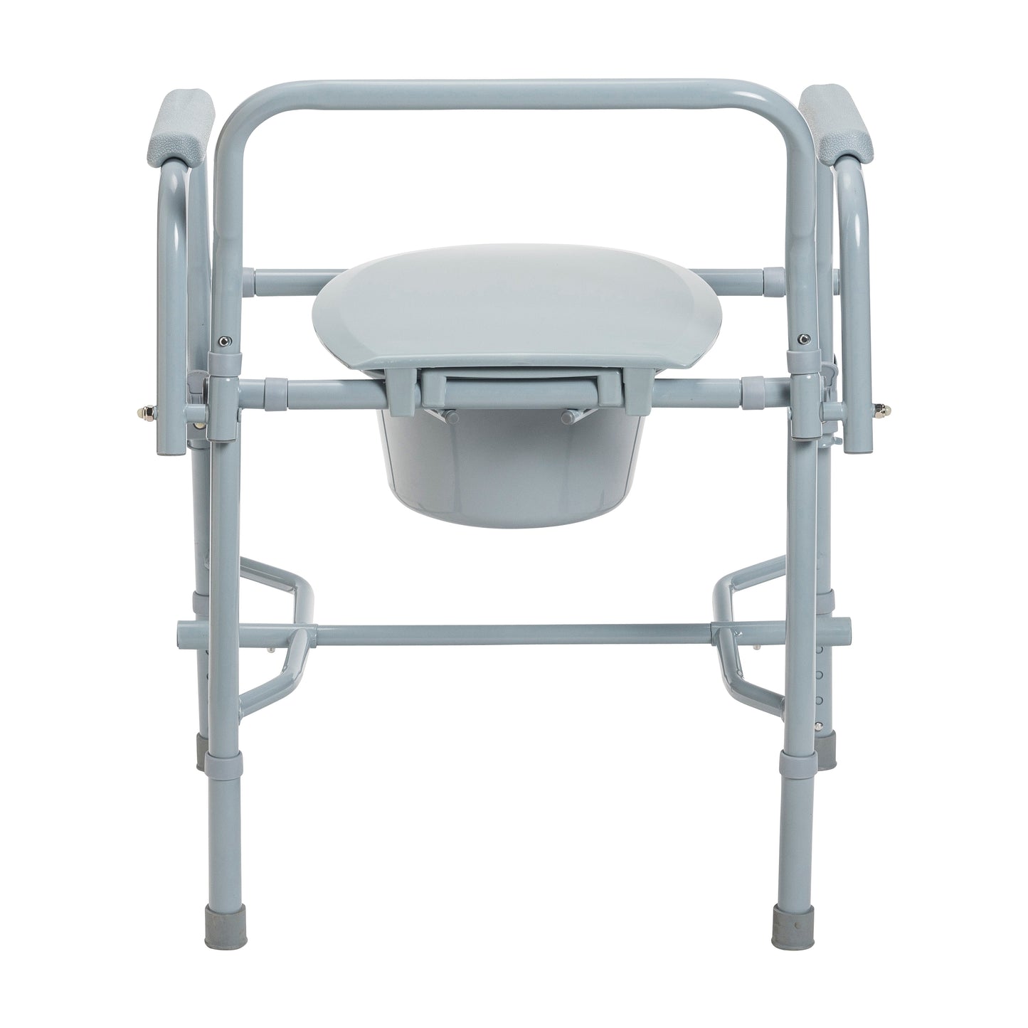 Drive Meidcal Steel Drop Arm Bedside Commode with Padded Arms