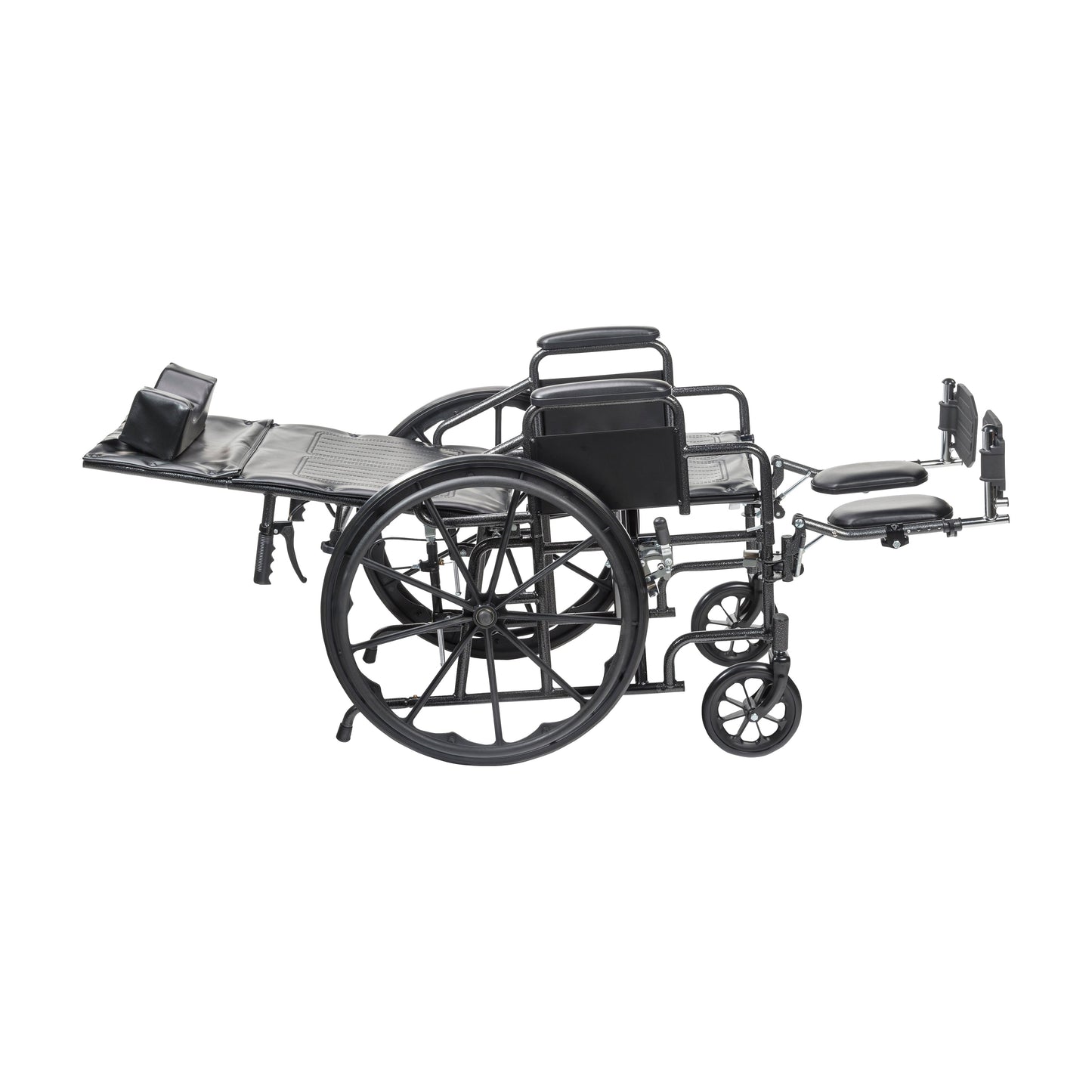 Drive Medical Silver Sport Full-Reclining Wheelchair, Desk Arms, 20" Seat