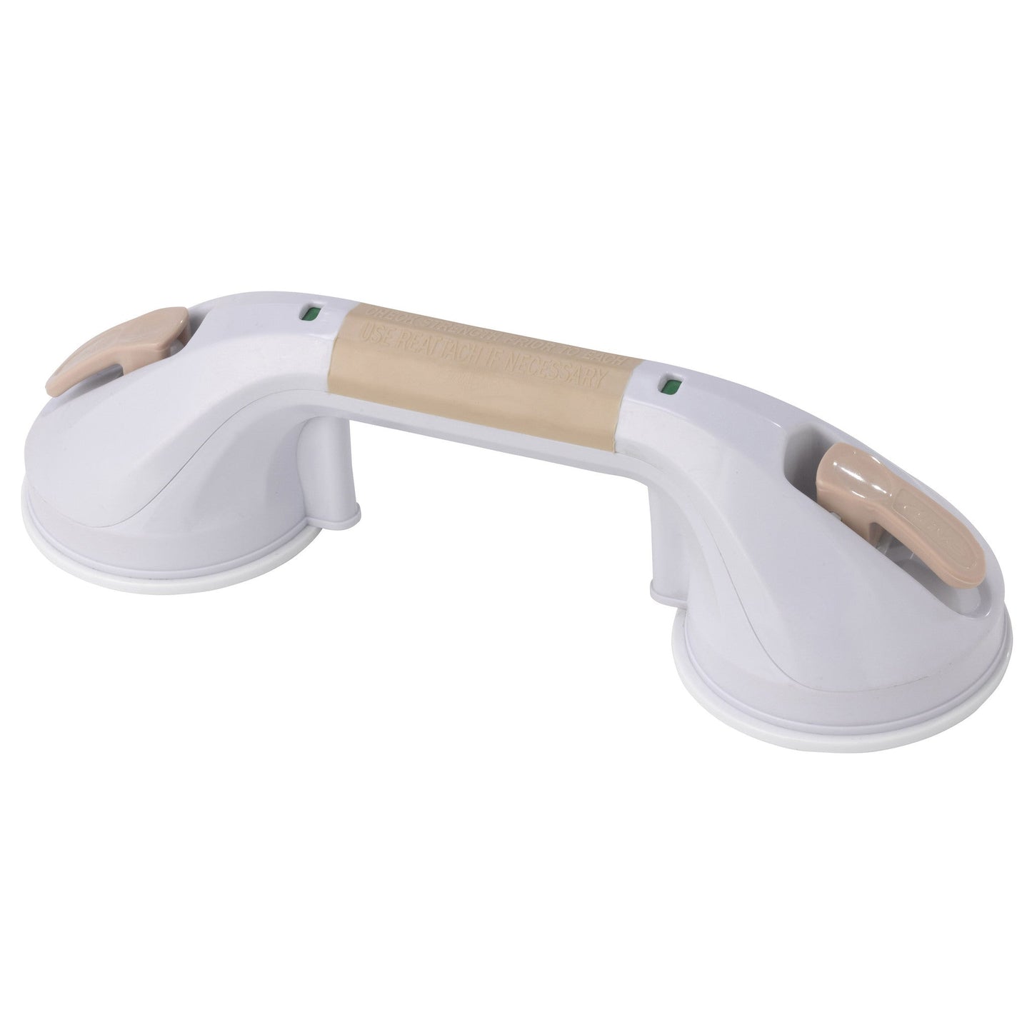 Drive Medical Suction Cup Grab Bar, 12", White and Beige