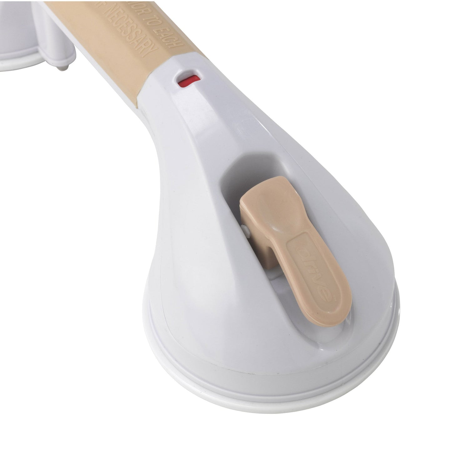 Drive Medical Suction Cup Grab Bar, 12", White and Beige