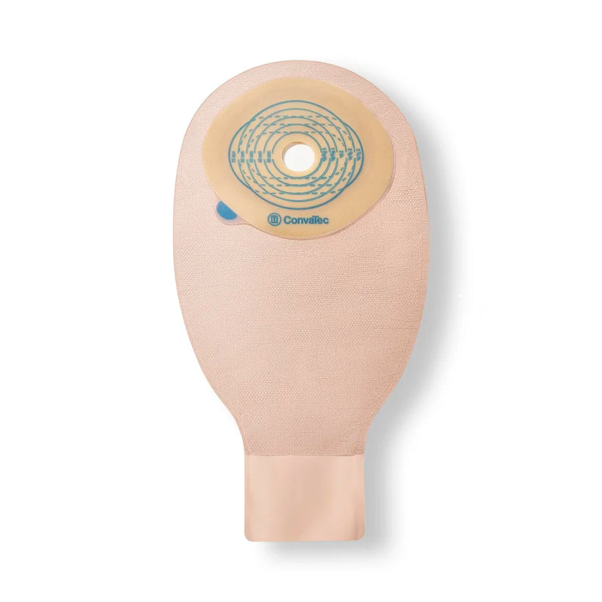 ConvaTec Esteem+ 1-Piece Drainable Ostomy Pouch, Modified Stomahesive, Clipped Closure, Cut-to-Fit