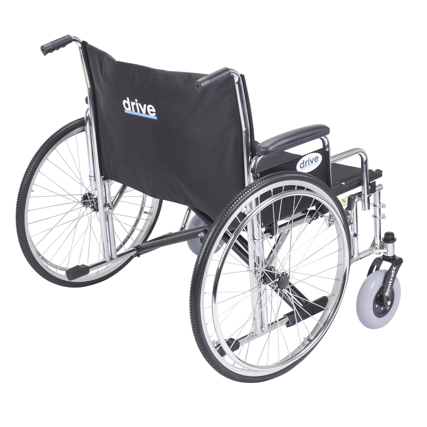 Drive Medical Sentra EC Heavy Duty Extra Wide Wheelchair, Detachable Desk Arms, 30" Seat