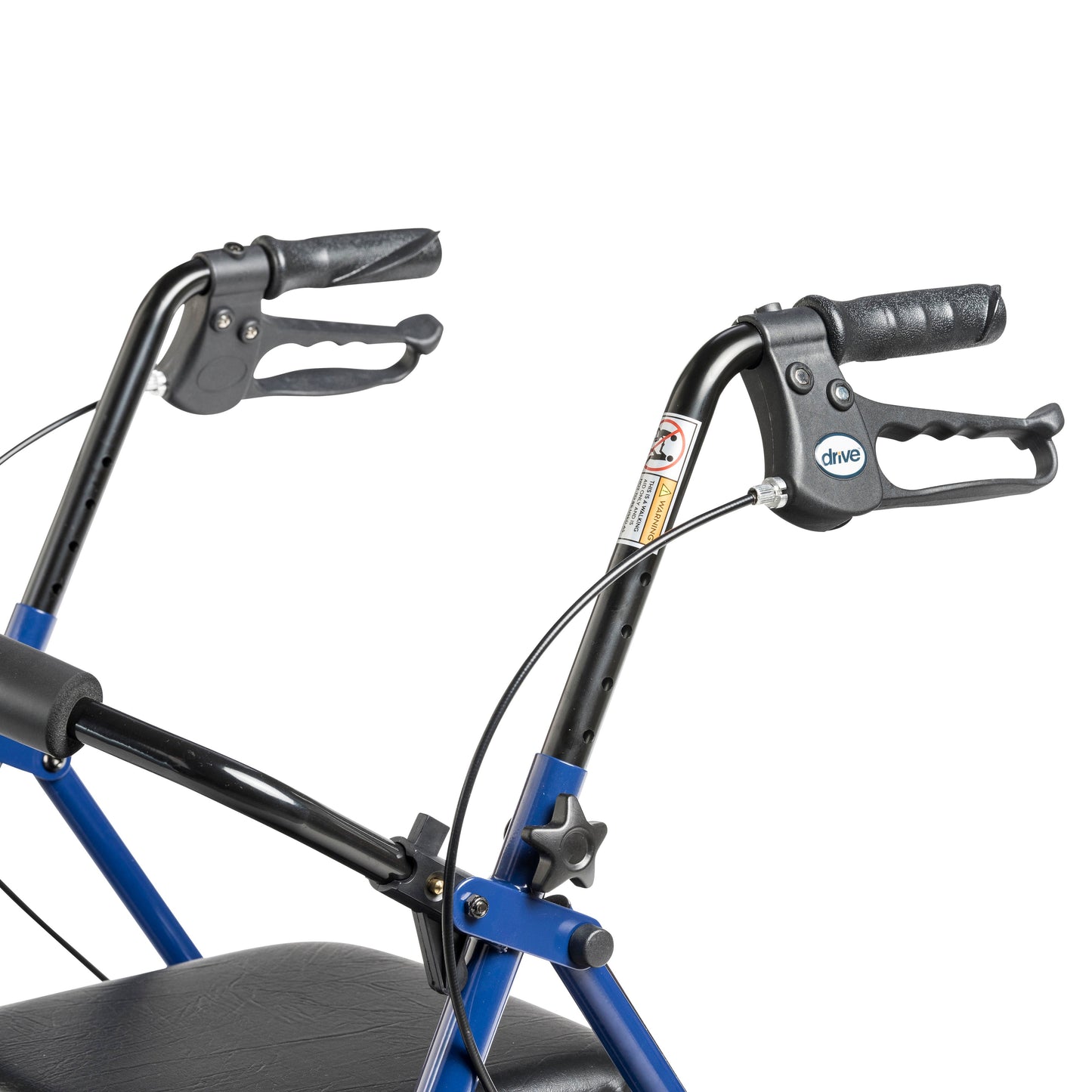 Four Wheel Walker Rollator with Fold-Up Back Support – Drive Medical, 7.5" Wheels