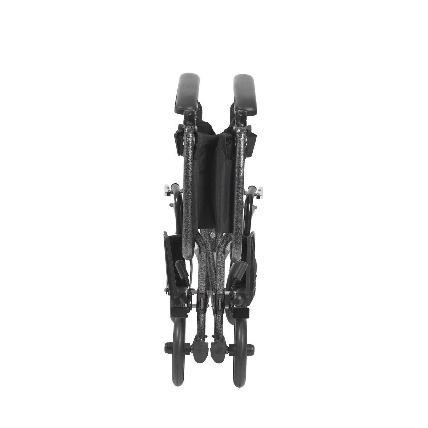 Drive Medical Lightweight Steel Transport Wheelchair, Fixed Full Arms | 19" or 17" seat
