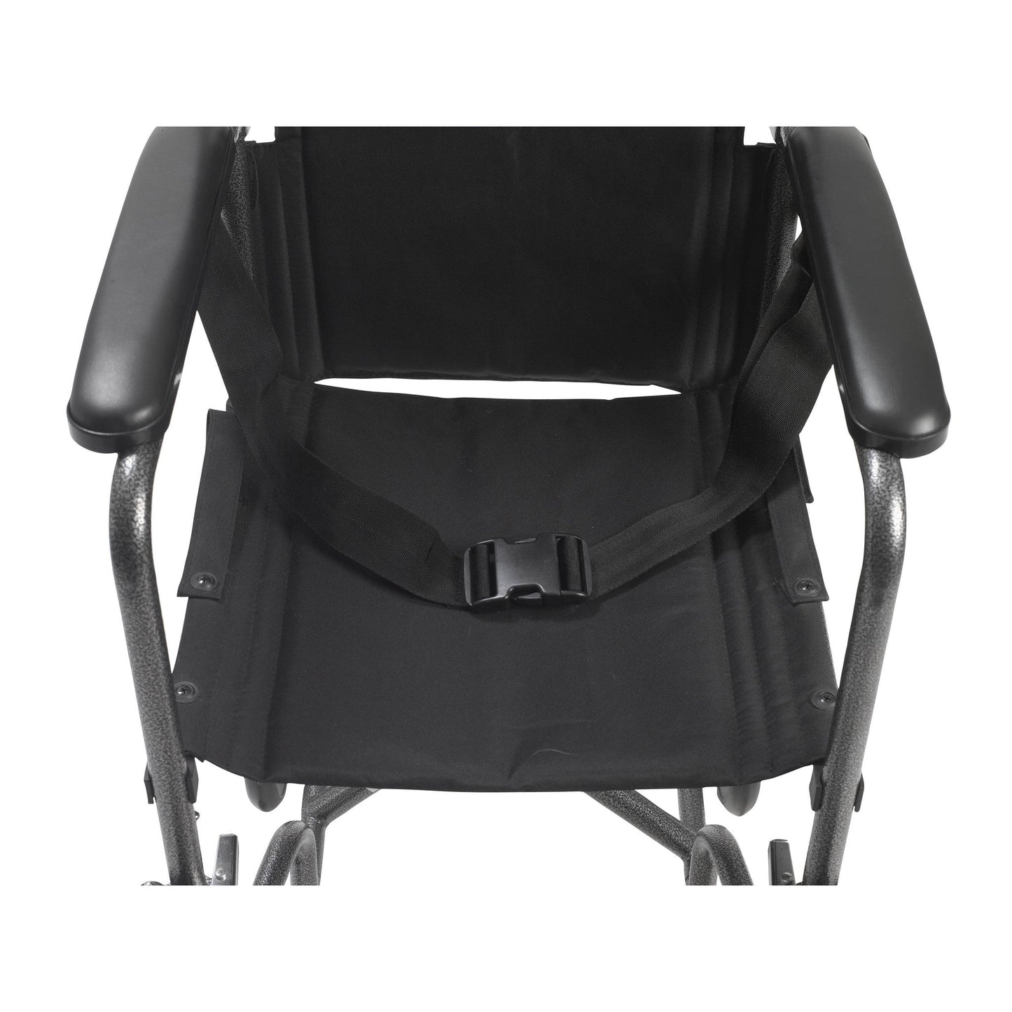 Drive Medical Lightweight Steel Transport Wheelchair, Fixed Full Arms | 19" or 17" seat