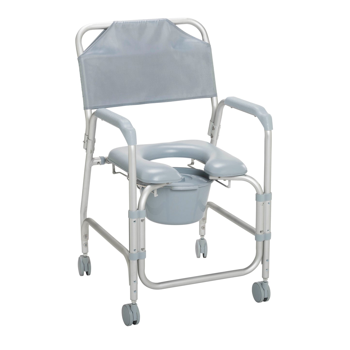 Drive Medical Lightweight Portable Shower Commode Chair with Casters