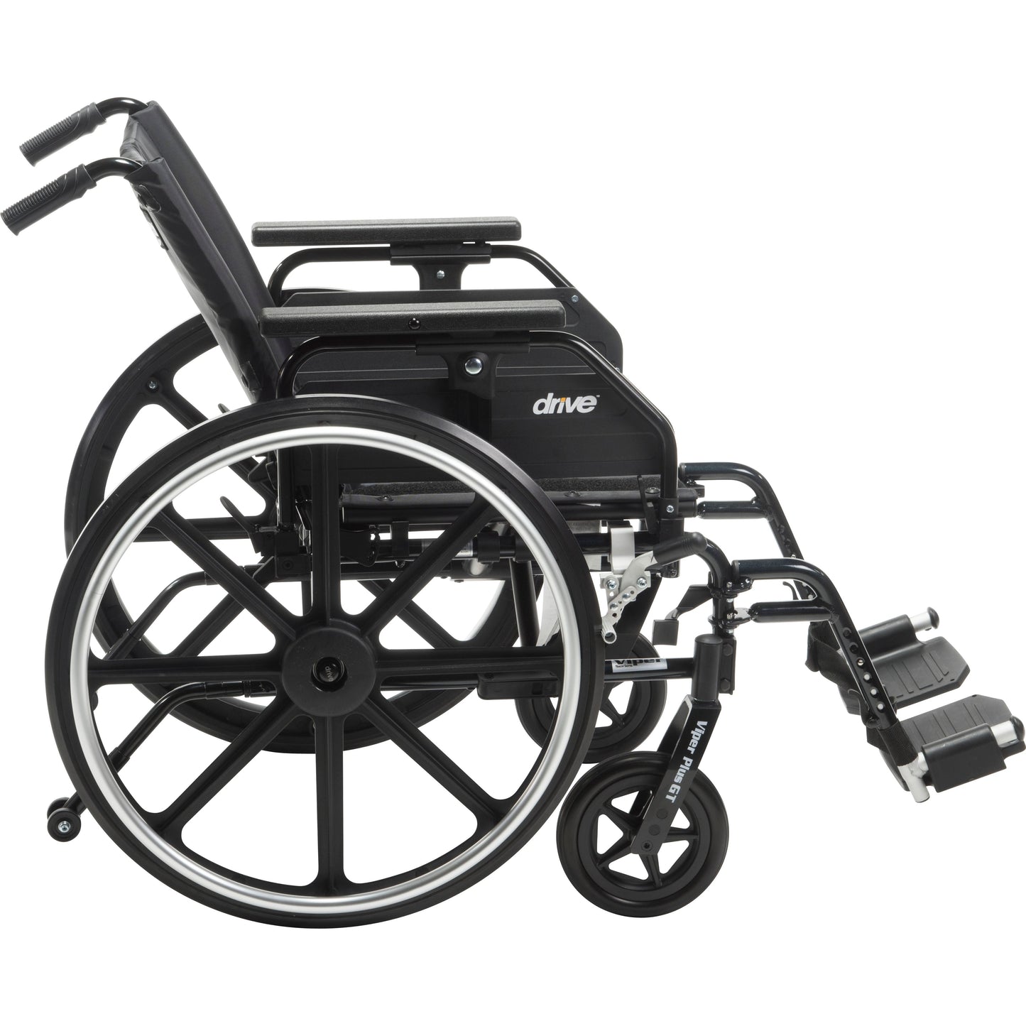 Drive Medical Viper Plus GT Wheelchair with Universal Armrests, Swing-Away Footrests, 20" Seat