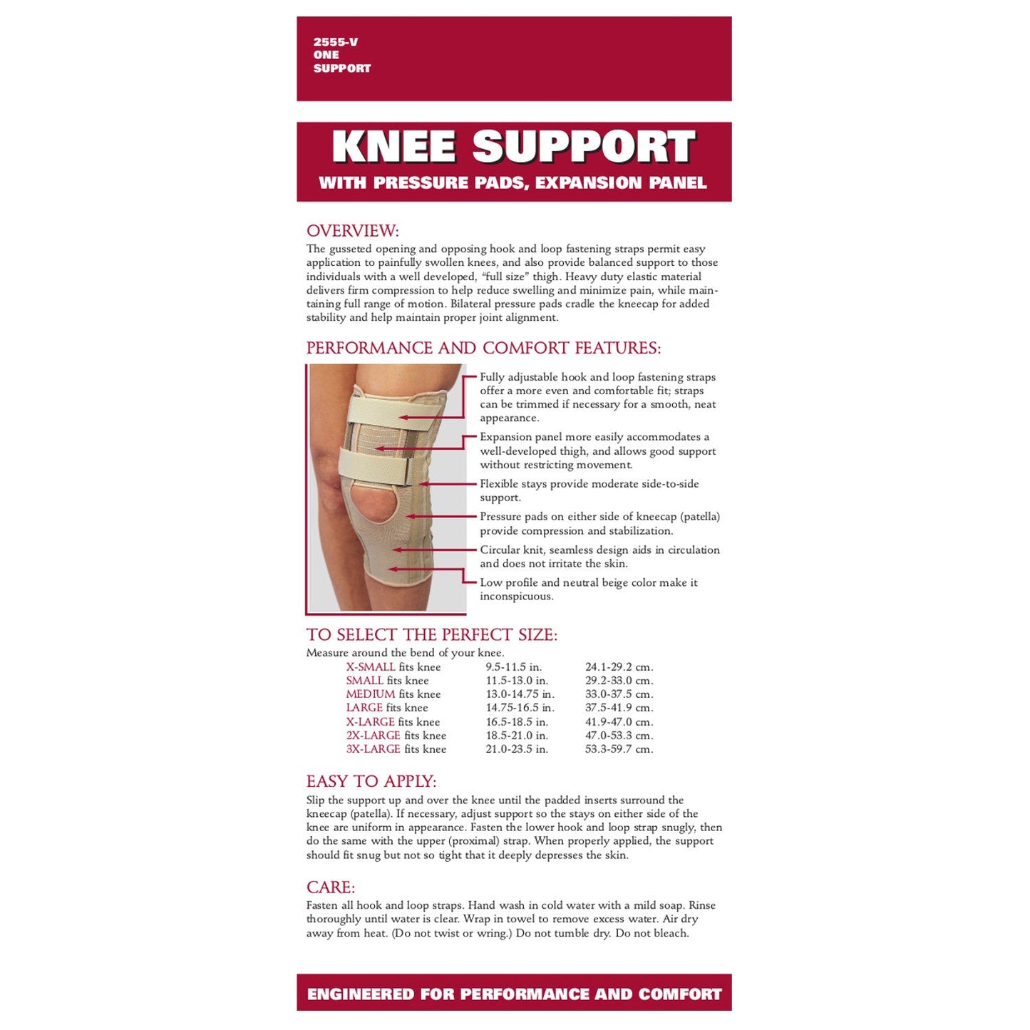 2555V / KNEE SUPPORT - EXPANSION PANEL
