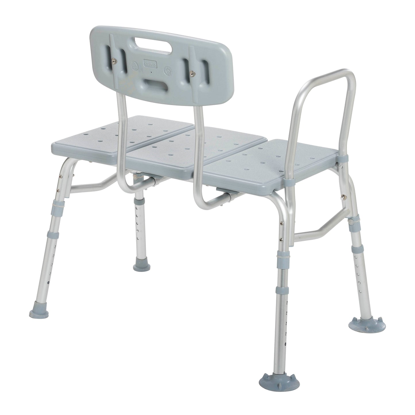 Drive Medical Plastic Tub Transfer Bench with Adjustable Backrest