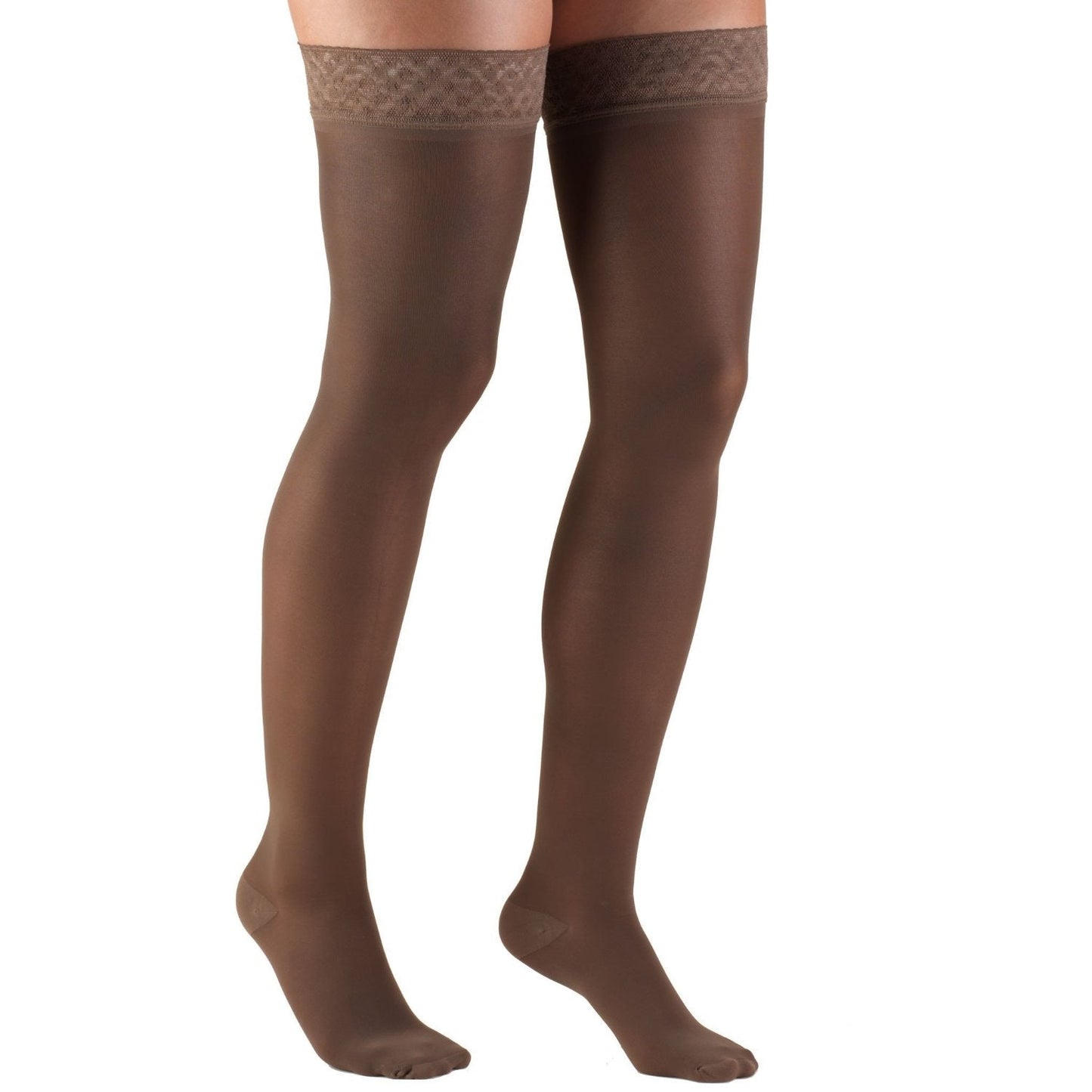 Ladies' Sheer Thigh High Closed Toe Stockings/  0264 20-30 mmHg