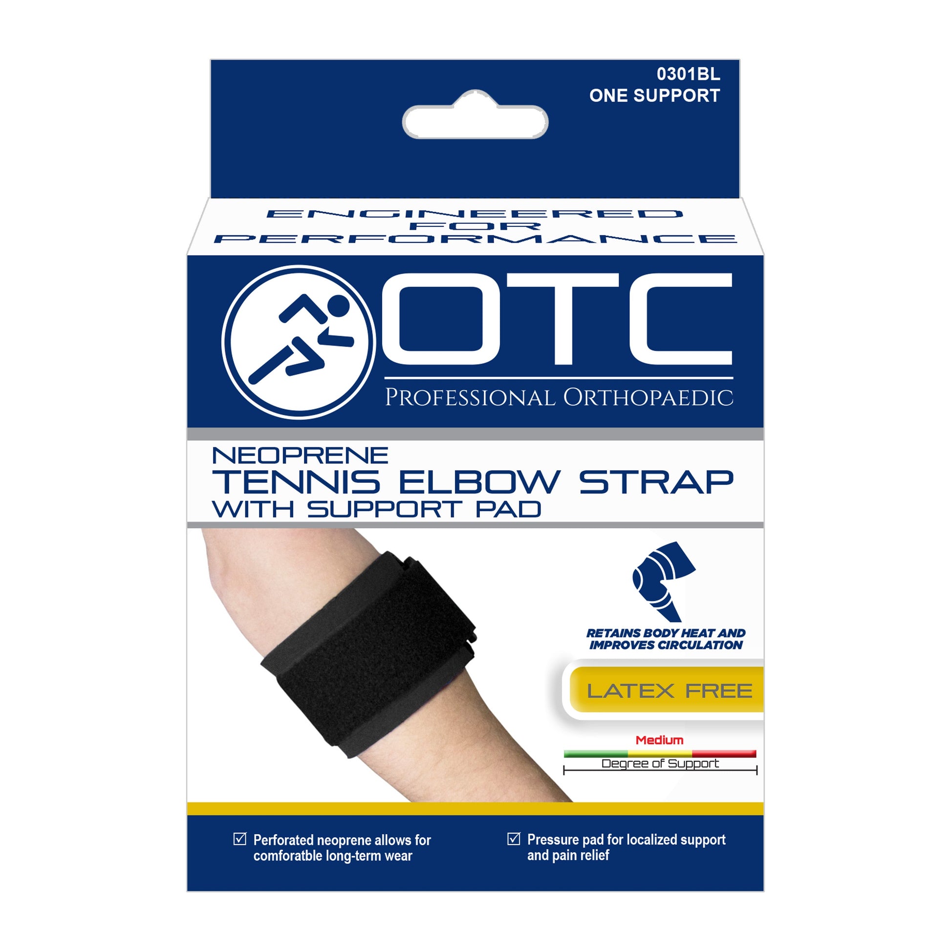 0301 / NEOPRENE ELBOW STRAP - PRESSURE PAD