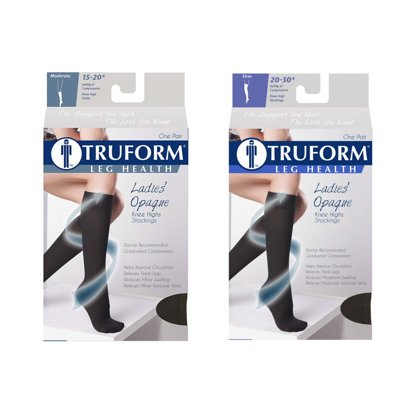 Ladies' Opaque Knee High Closed Toe  / 0363 / 20-30 mmHg