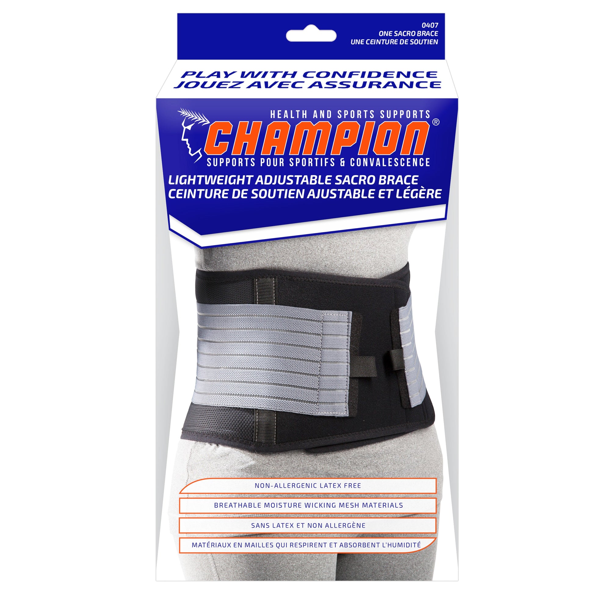 C-407 / LIGHTWEIGHT ADJUSTABLE SACRO BRACE