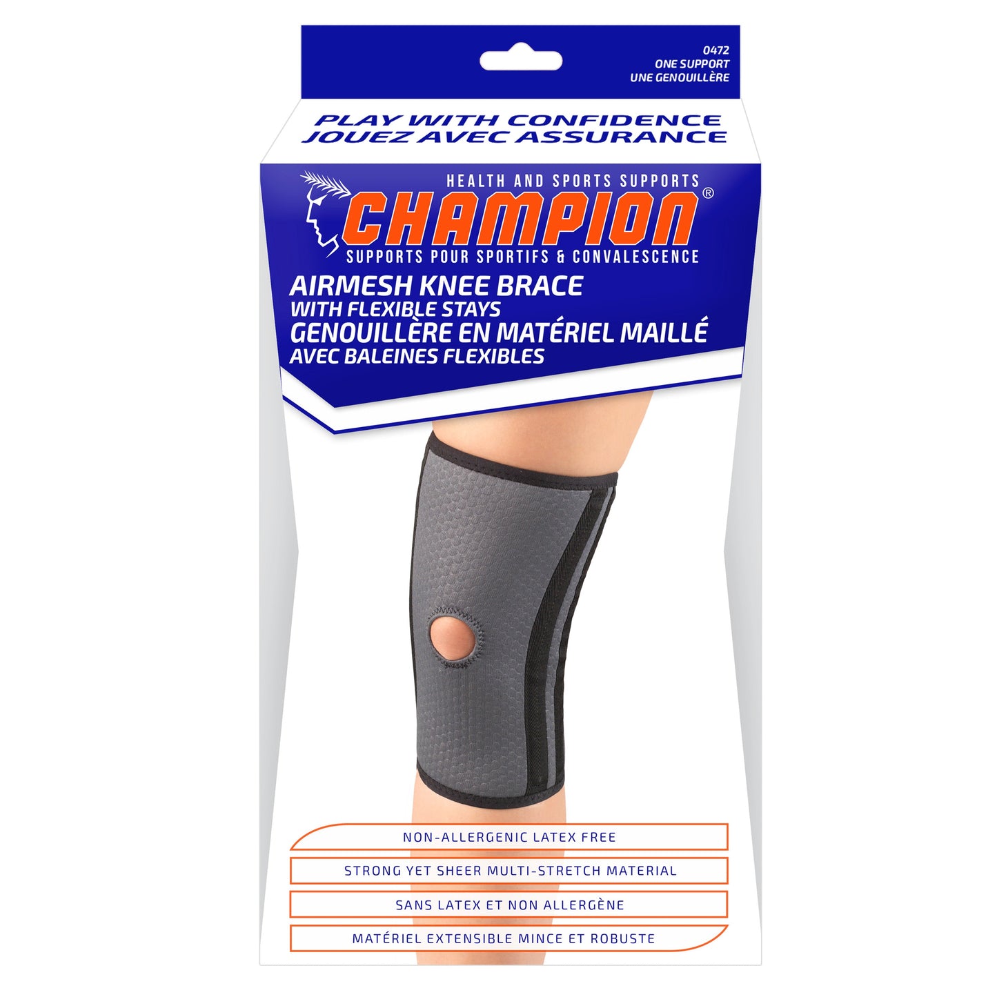 C-472 / AIRMESH KNEE BRACE WITH FLEXIBLE STAYS