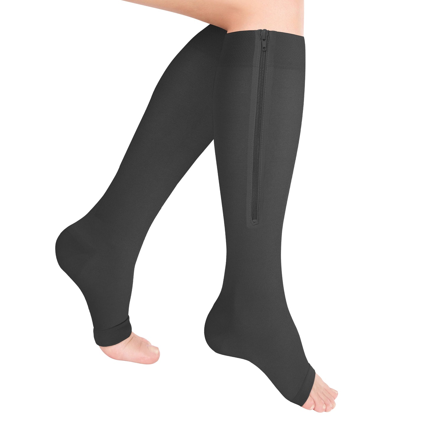 Knee High Zipper Compression Socks