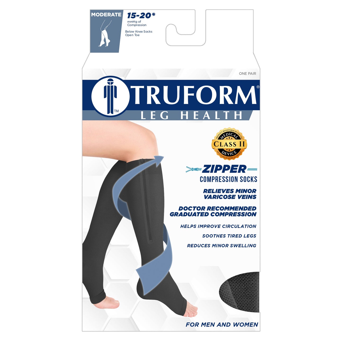 Knee High Zipper Compression Socks