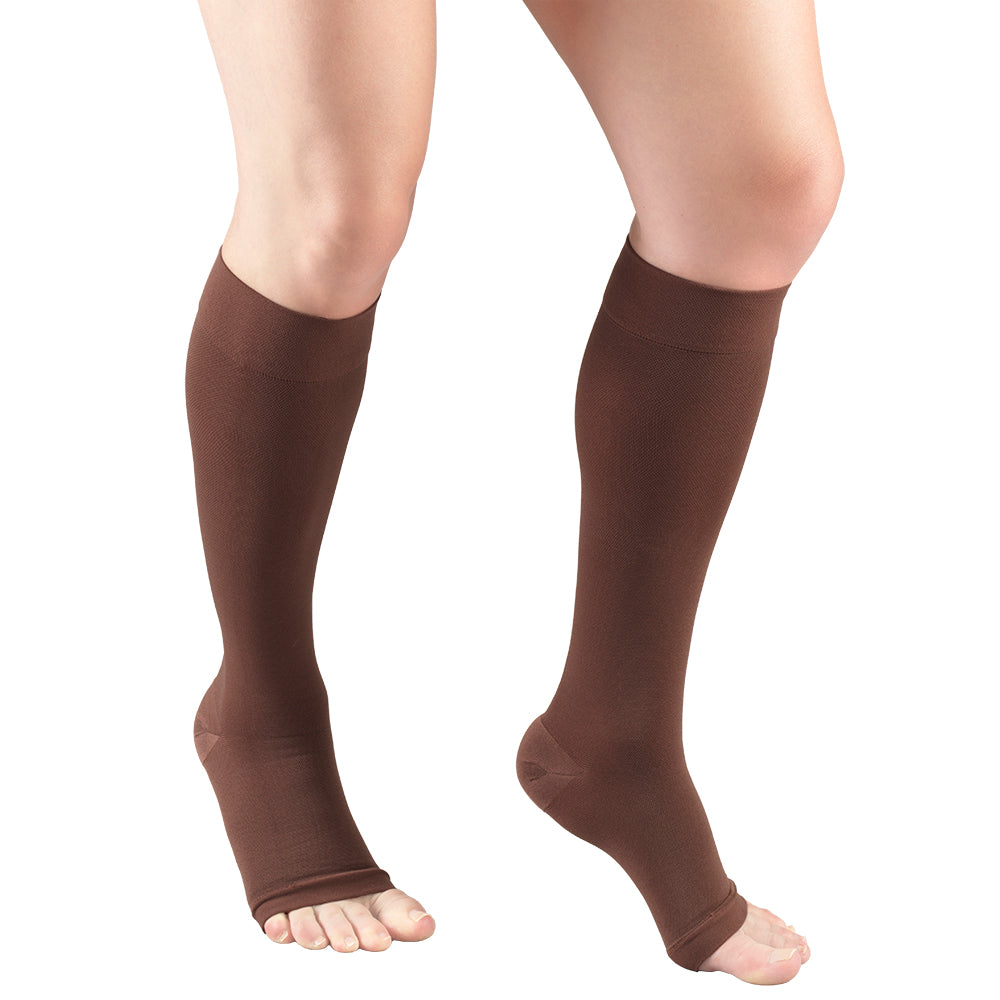 Knee High Open Toe Stockings / Unisex /0875 15-20 mmHg