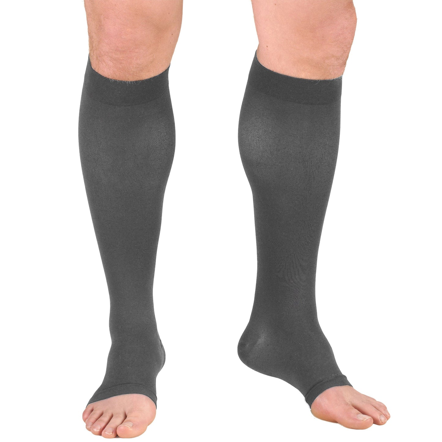 Knee High Open Toe Stockings / Unisex /0875 15-20 mmHg