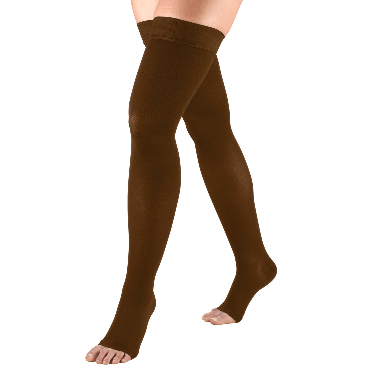 Thigh High Open Toe Stockings / Unisex /0878 15-20 mmHg