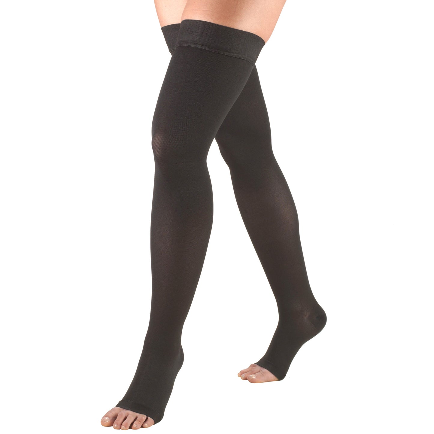 Thigh High Open Toe Stockings / Unisex /0878 15-20 mmHg