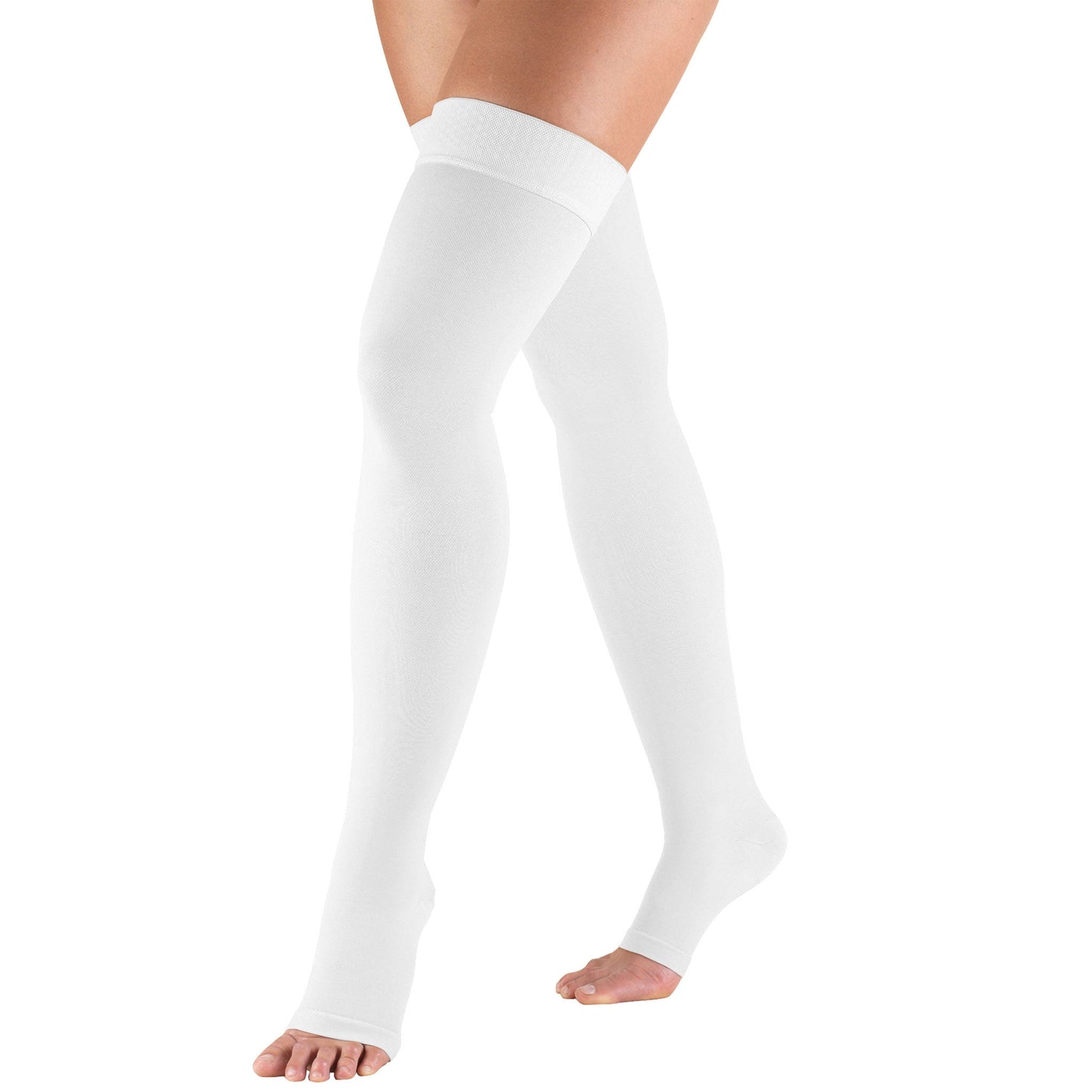 Thigh High Open Toe Stockings / Unisex /0878 15-20 mmHg
