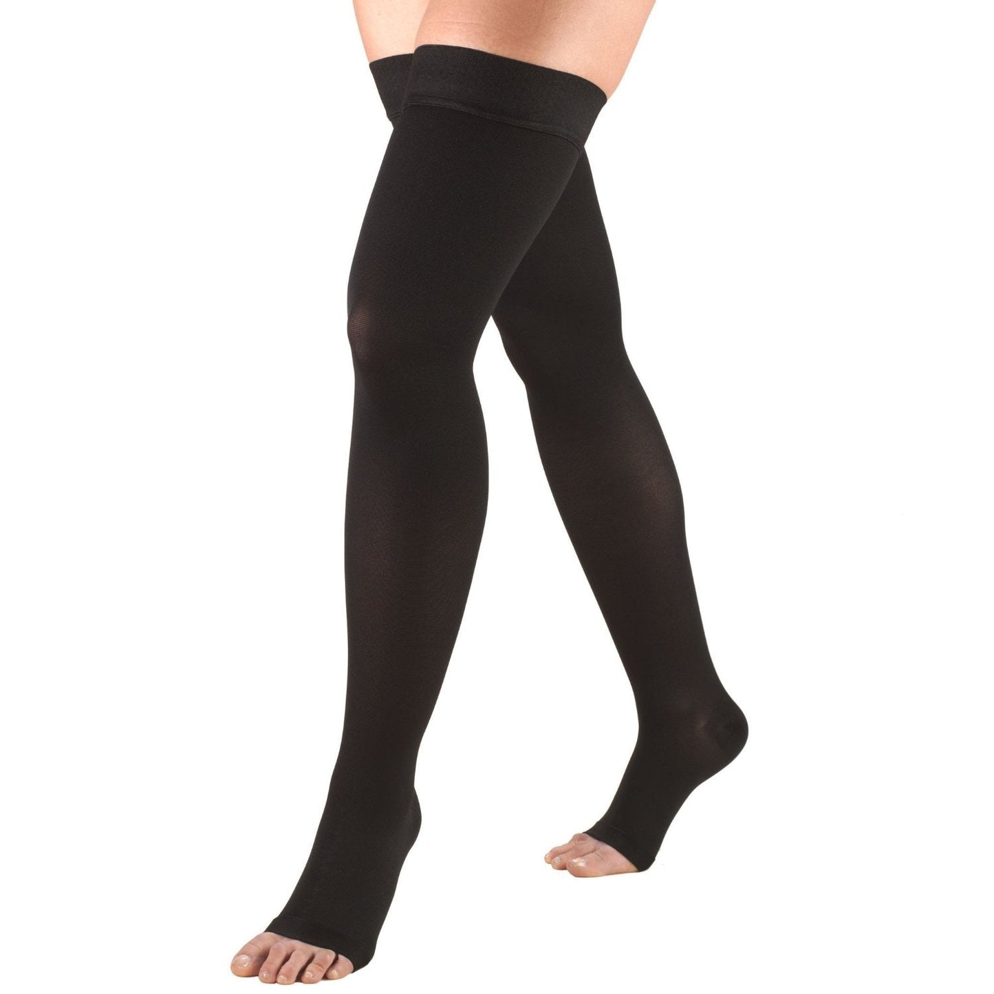 Thigh High Open Toe Stockings / Unisex /0878 15-20 mmHg