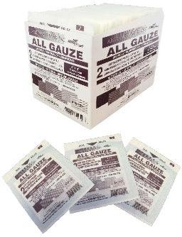 Gauze Sterile Cotton Sponges - 3" x 3" - 12 Ply (40 Pouches, 2/PK)