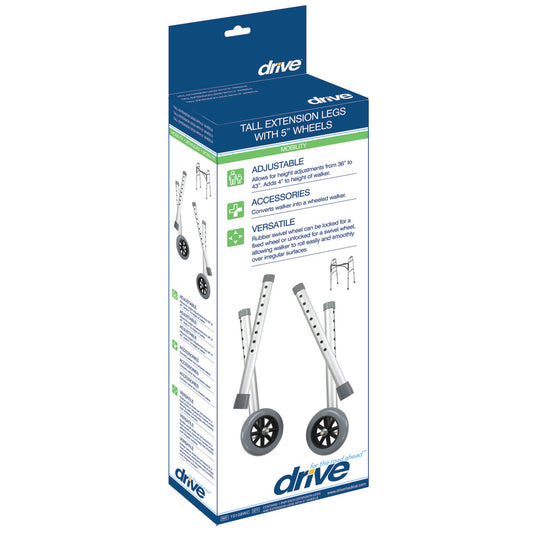 Tall Extension Legs with Wheels, Combo Pack (Adds 4")