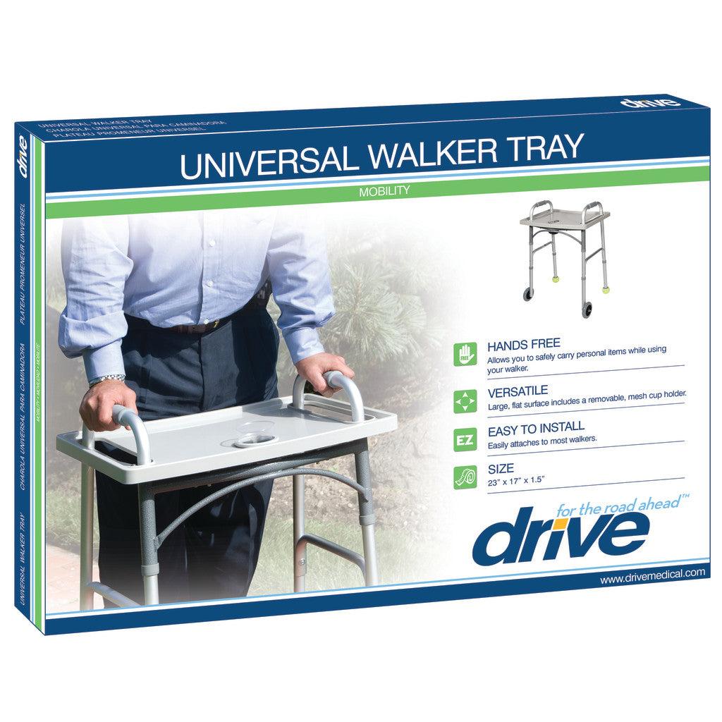 Universal Walker Tray with Cup Holder – Fits Most Walkers, Easy Installation