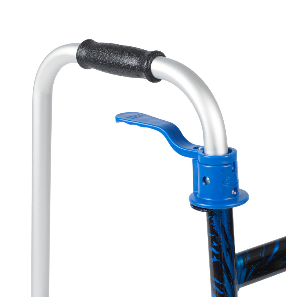 Deluxe, Trigger Release Folding Walker with 5" Wheels