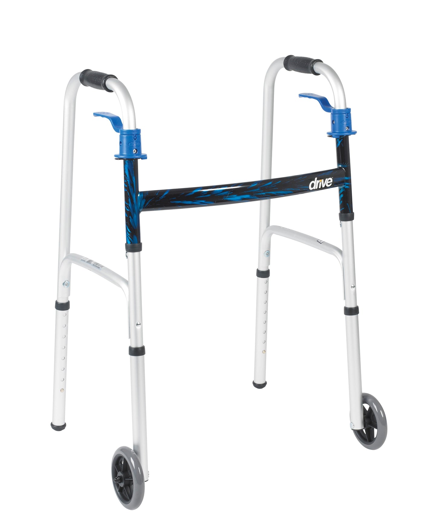 Trigger Release Folding Walker with 5" Wheels