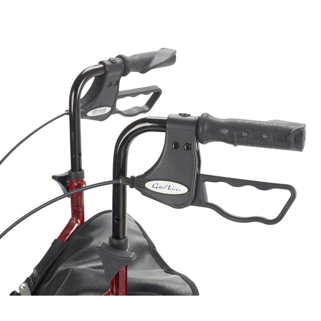 Deluxe 3 Wheel Aluminum Rollator, 7.5" Casters