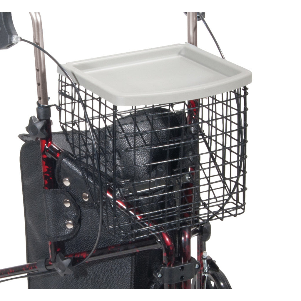 Deluxe 3 Wheel Aluminum Rollator, 7.5" Casters