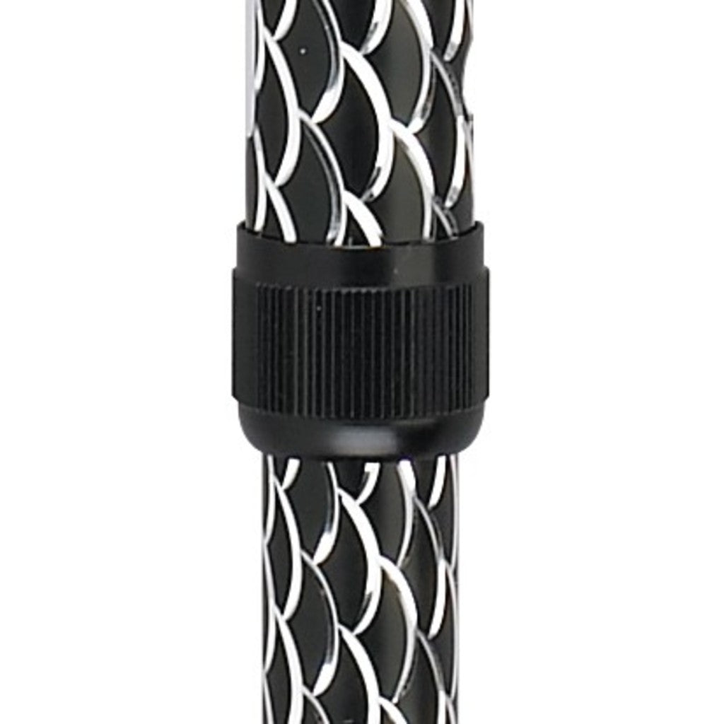 Offset Handle Cane Black Wave