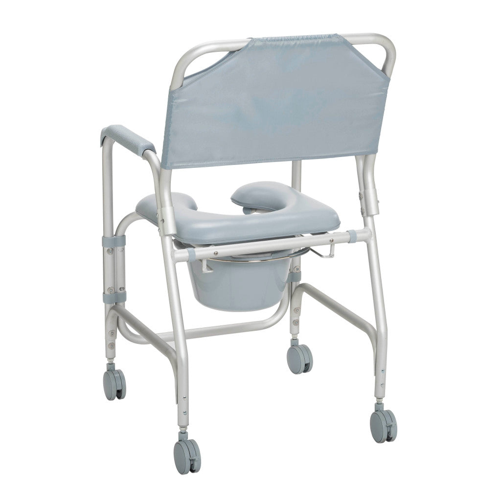 Aluminum Shower Chair and Commode with Casters