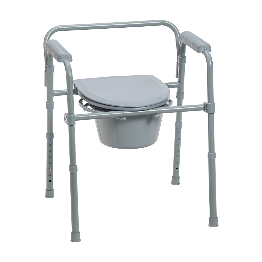 Folding Steel Commode