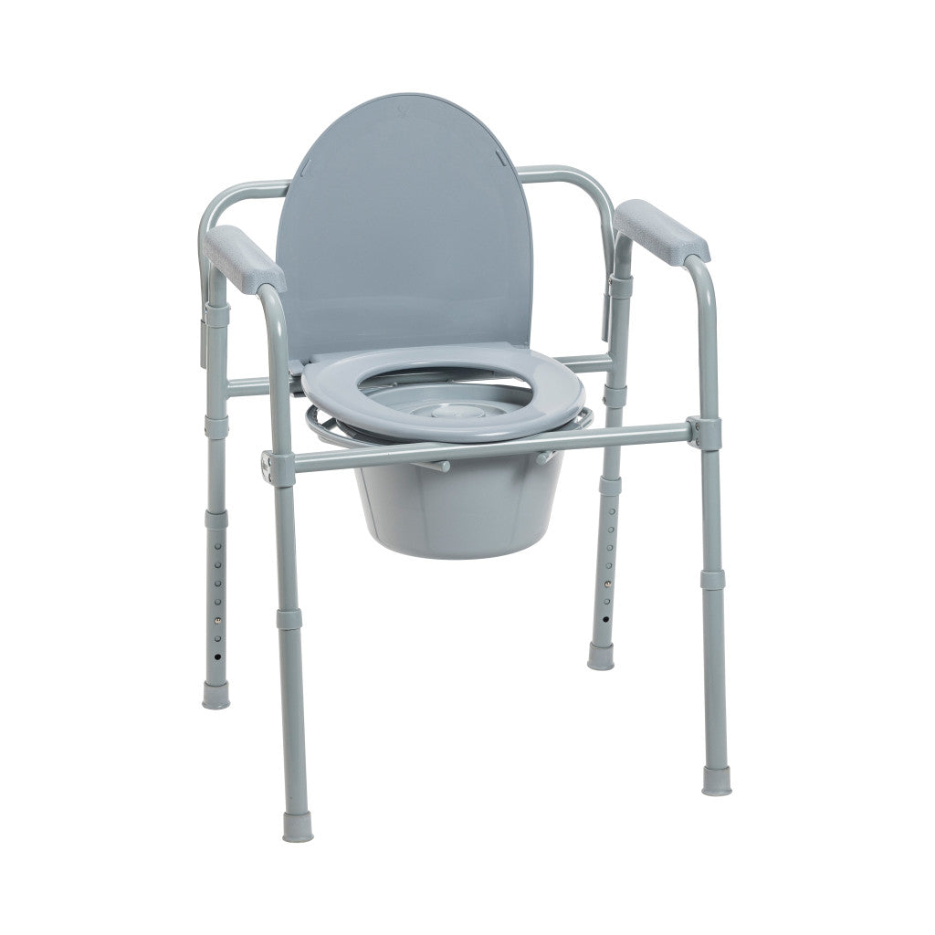 Folding Steel Commode Combo with Absorbent Commode Liners