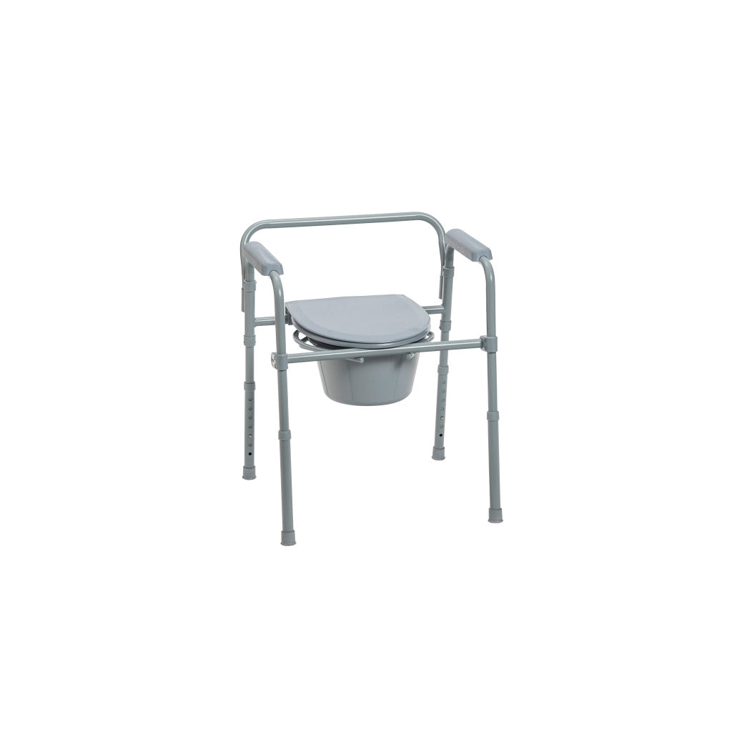 Folding Steel Commode Combo with Absorbent Commode Liners