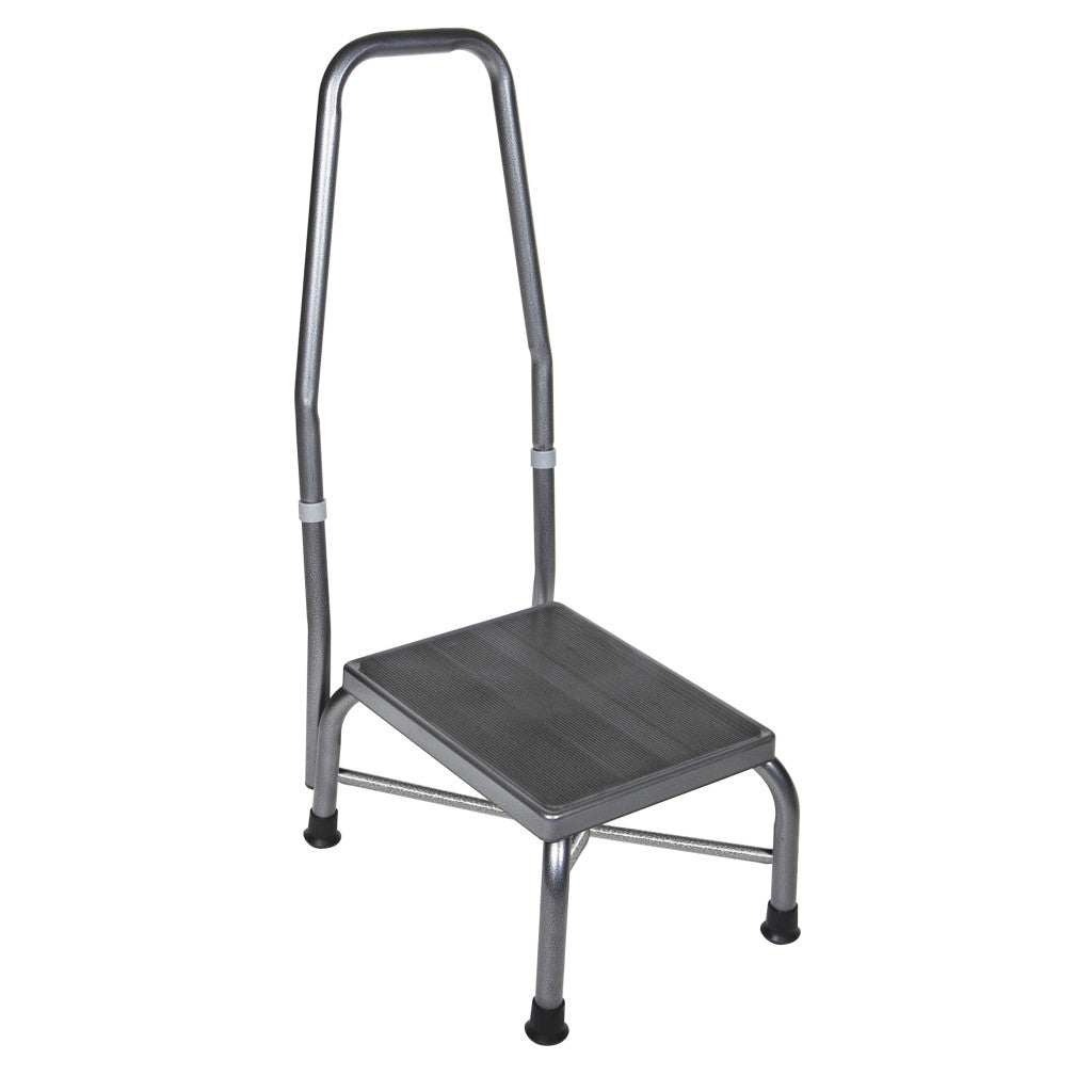 Drive Medical Heavy Duty Bariatric Step Stool with Non-Skid Platform and Handrail – 500 lb