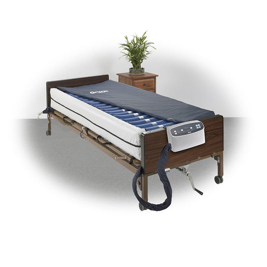 Defined Perimeter Low Air Loss Mattress – Drive Medical Med Aire Plus, 450 lb, 10" Perimeter, Low Pressure Alarm