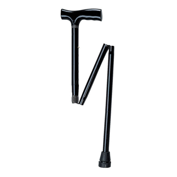 Lightweight Adjustable Folding Cane with T Handle, Black