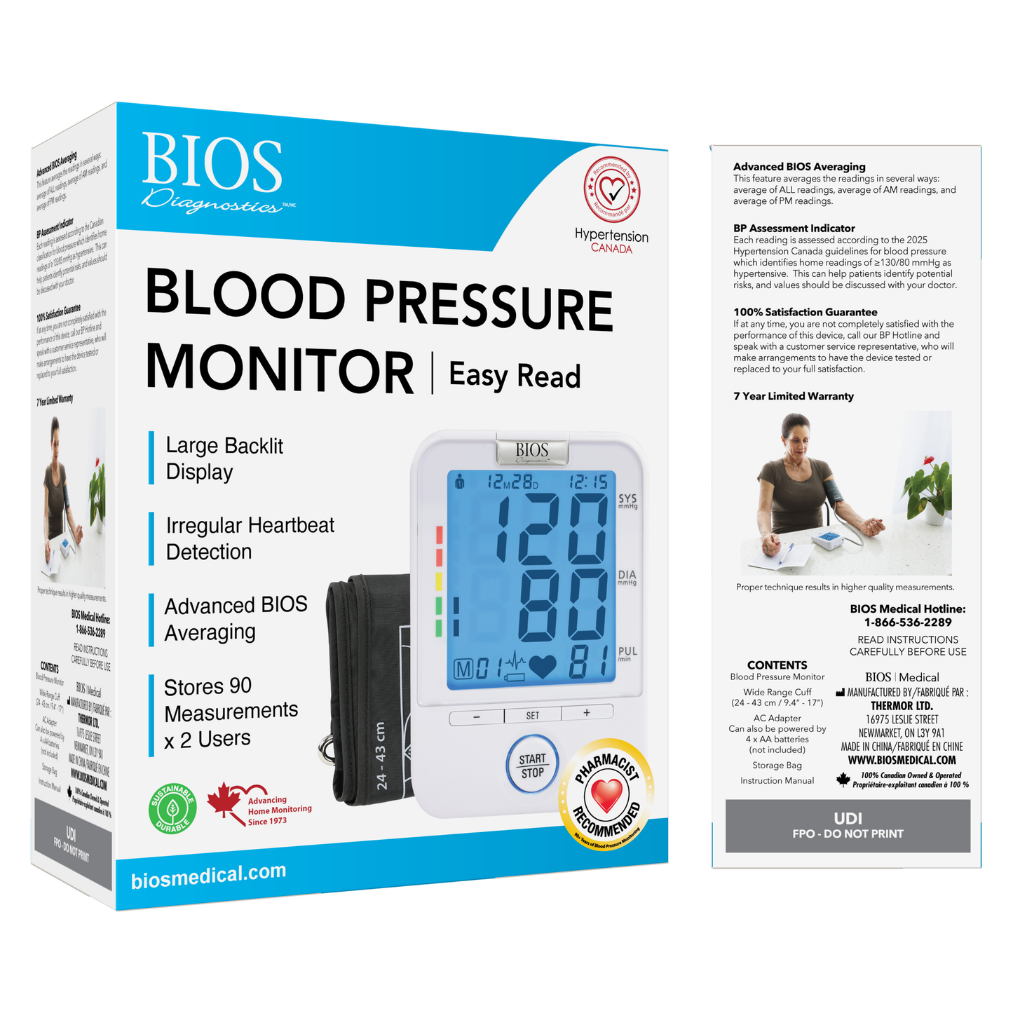 Blood Pressure Monitor Device – Easy Read; The #1 Canadian Blood Pressure Manufacturer