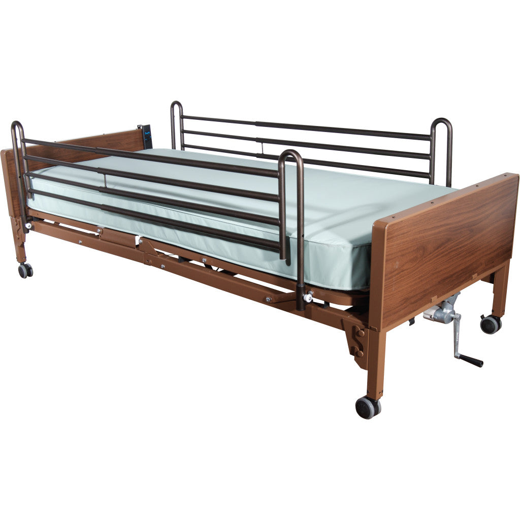 Full-Length Hospital Bed Side Rails – 1 Pair, Telescoping, Universal Fit, Spring-Loaded Height Adjust