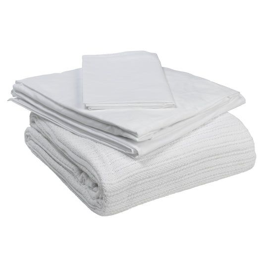 Drive Medical Hospital Bed Bedding Set – Sheets, Blanket & Pillowcase