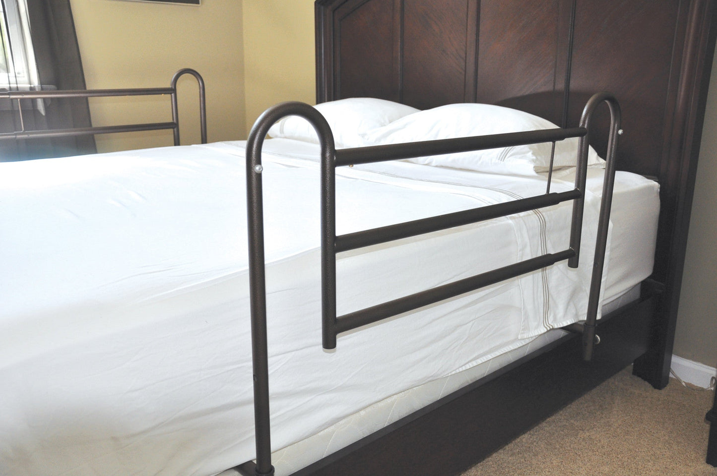 Home Bed Style Adjustable Length Bed Rails, 1 Pair