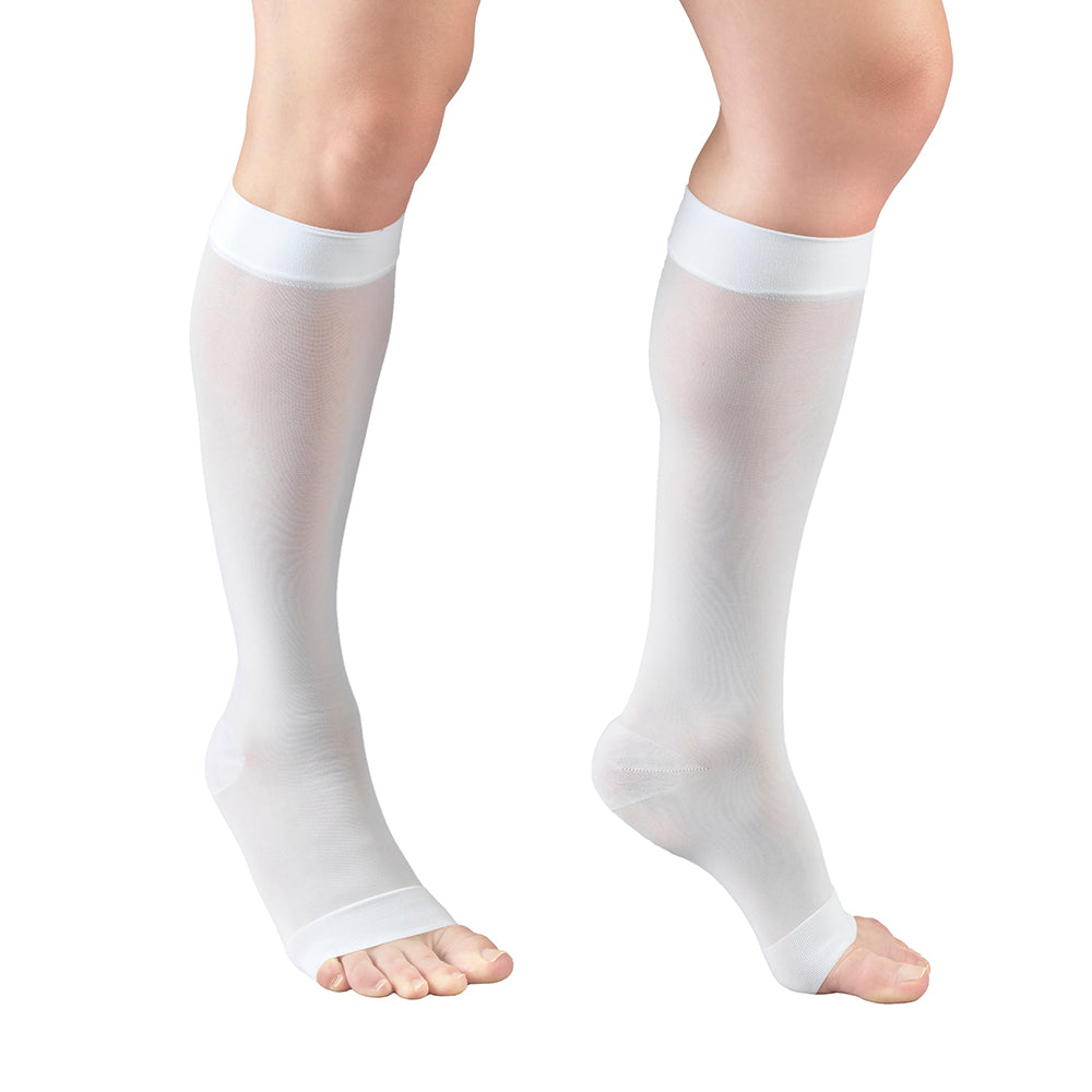Ladies' Sheer Knee High Open Toe Stockings/1772 15-20 mmHg